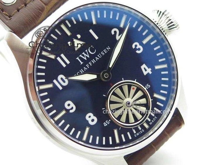 MIROTIME 0811 Reliable Big Pilot “Markus Buhler” IW5003 Turbine V6F Best Edition Blue Dial On Leather Strap A 7324